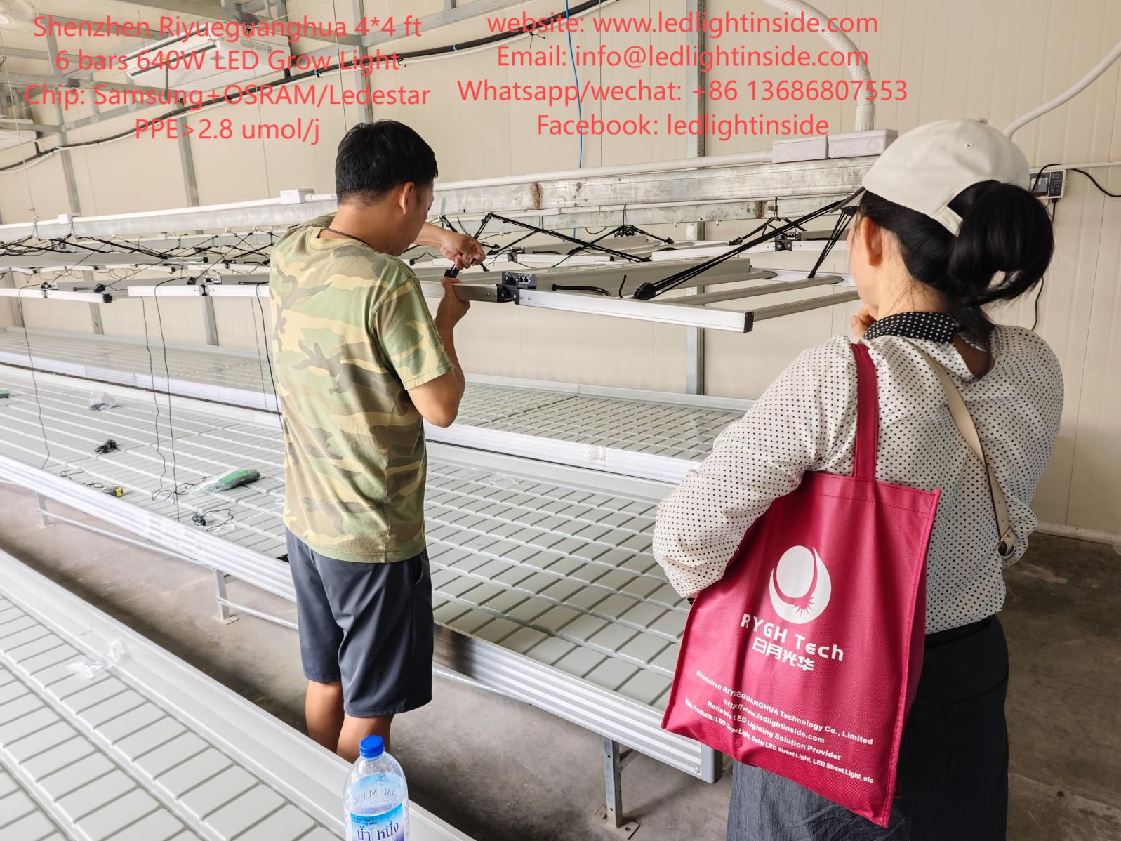 1.1m 640w foldable led grow light project cases 5