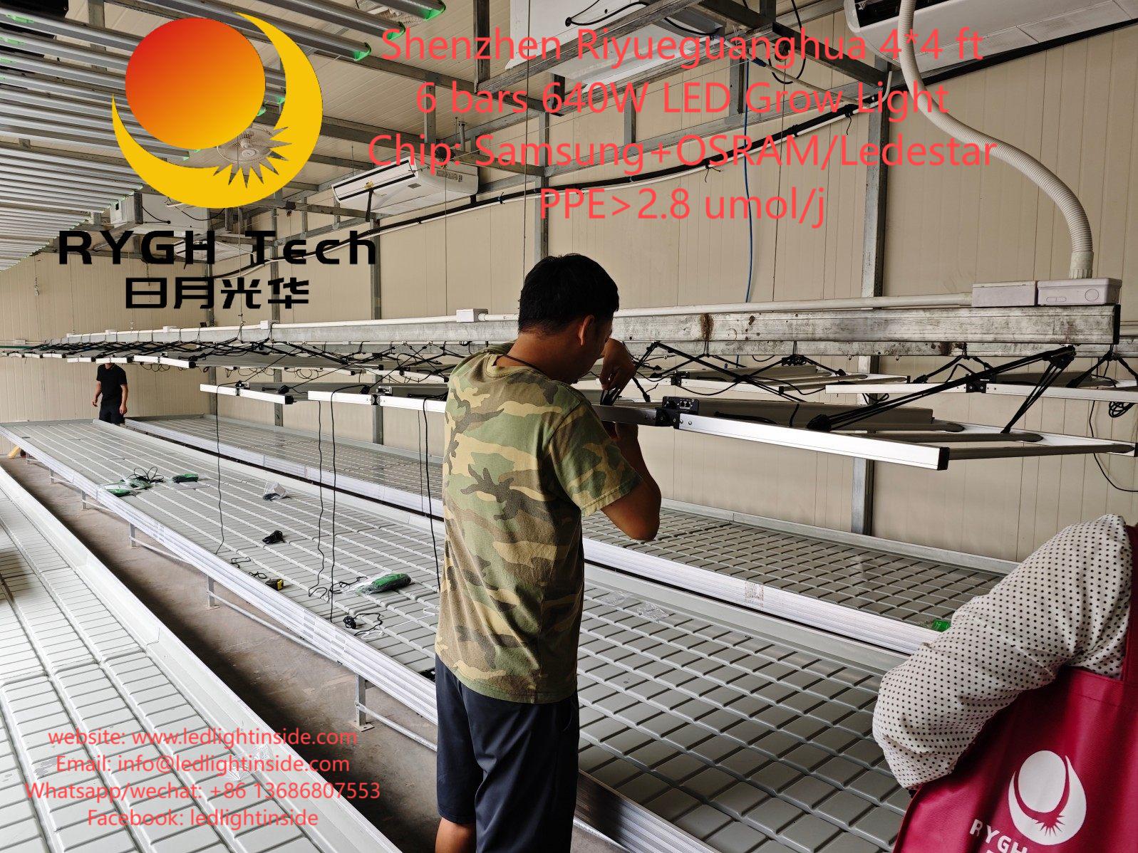 1.1m 640w foldable led grow light project cases 6