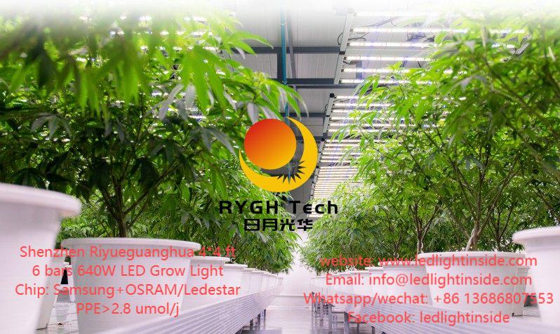 1.1m 640w foldable led grow light project cases 7